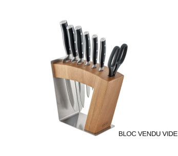Rösle Move X bloque vacío en madera de olmo para 6 cuchillos y 1 par de tijeras 2