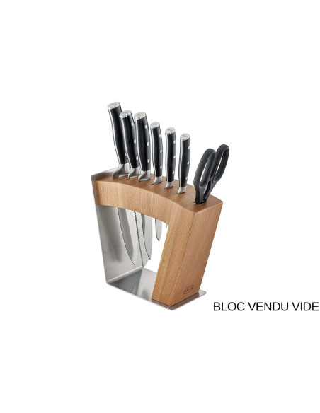 Rösle Move X leerer Block aus Ulmenholz für 6 Messer und 1 Schere