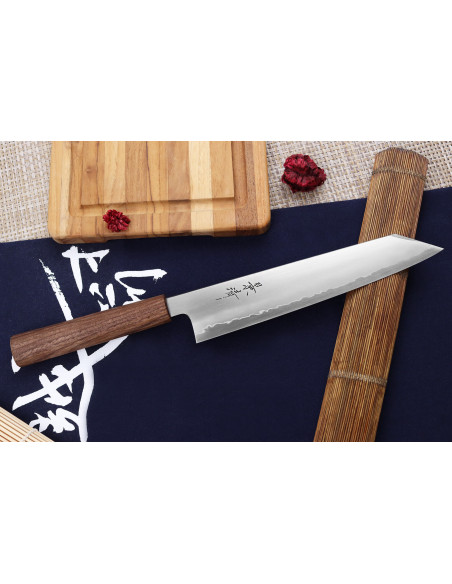 Cuchillo kiritsuke artesanal japonés Kagekiyo Tedukuri 24cm