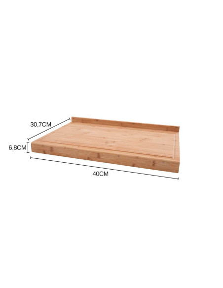 FSC bamboo Point-Virgule cutting board with gutter - 2 sizes