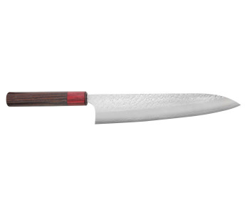 Faca de chef japonesa Yoshimi Kato SG2 Tsuchime 24 cm feita à mão