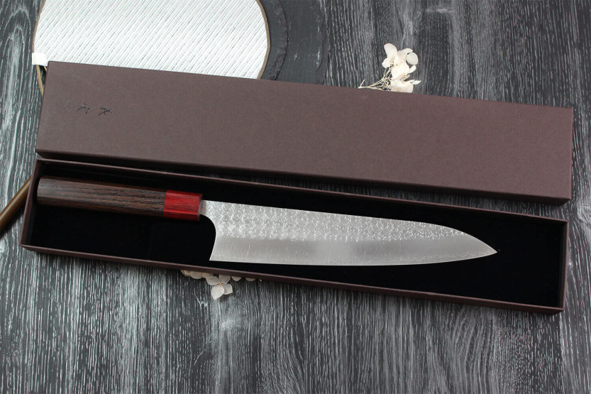 Yoshimi Kato SG2 Tsuchime 24cm handmade Japanese chef ' s knife