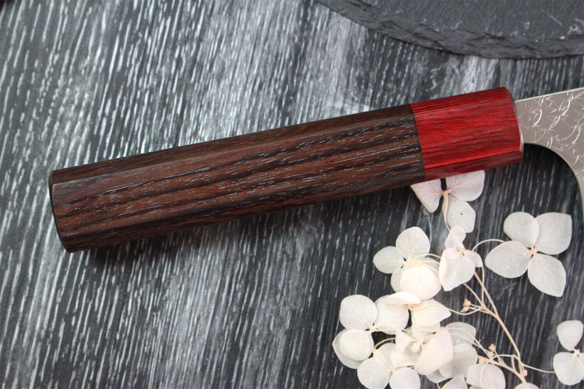 Coltello da chef giapponese fatto a mano Yoshimi Kato SG2 Tsuchime da 24 cm