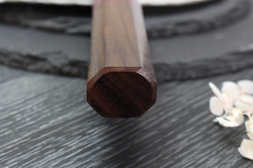 Coltello da chef giapponese fatto a mano Yoshimi Kato SG2 Tsuchime da 24 cm