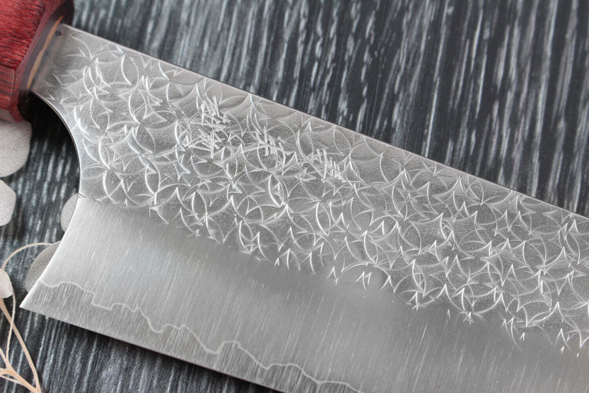 Yoshimi Kato SG2 Tsuchime 24cm cuchillo de cocinero japonés hecho a mano