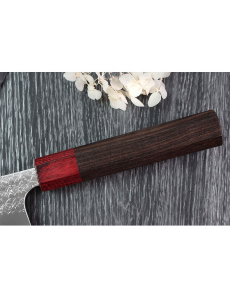 Yoshimi Kato SG2 Tsuchime 17cm Cuchillo santoku japonés hecho a mano