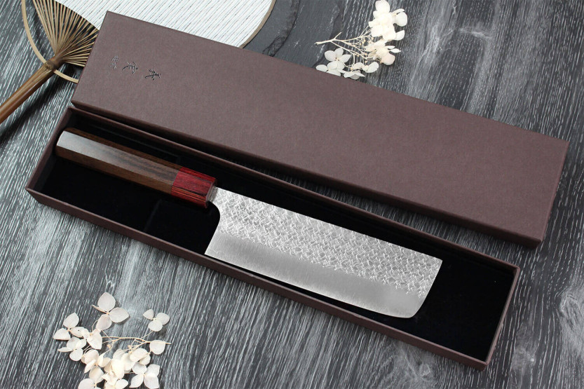 Yoshimi Kato SG2 Tsuchime 16cm cuchillo nakiri japonés cuchillo nakiri hecho a mano