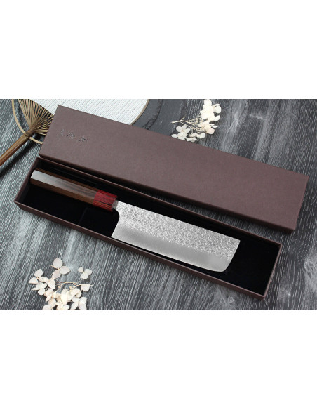 Yoshimi Kato SG2 Tsuchime 16 cm håndlaget japansk nakiri-kniv