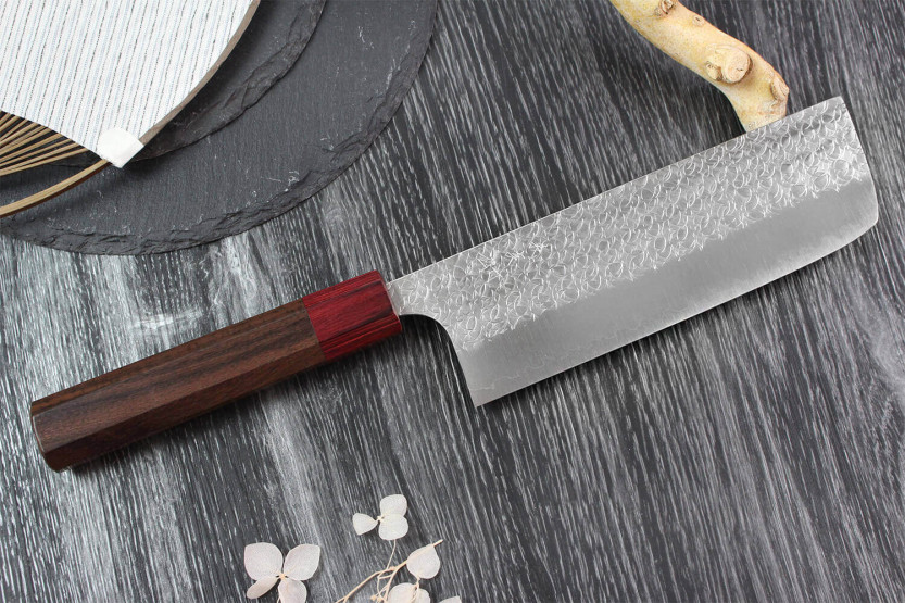 Yoshimi Kato SG2 Tsuchime 16cm käsintehty japanilainen nakiri veitsi