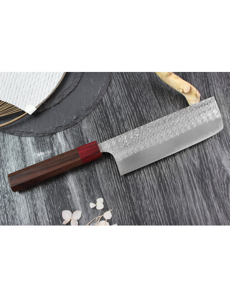 Yoshimi Kato SG2 Tsuchime 16cm handgjord japansk nakirikniv