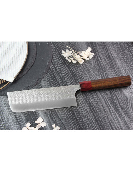 Yoshimi Kato SG2 Tsuchime 16cm käsintehty japanilainen nakiri veitsi