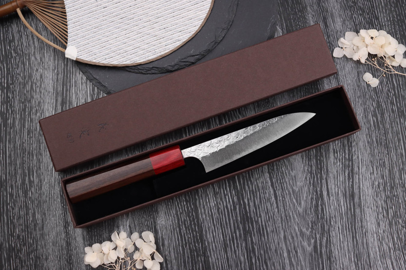 cuchillo universal japonés Yoshimi Kato SG2 Tsuchime 12cm hecho a mano