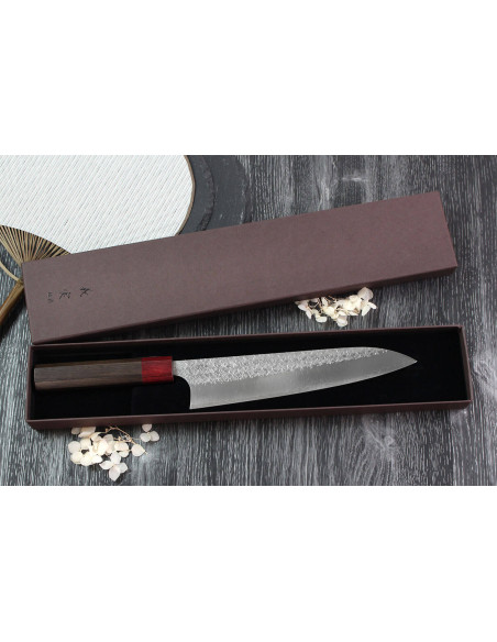 Yoshimi Kato SG2 Tsuchime 21cm handgemaakt Japans koksmes