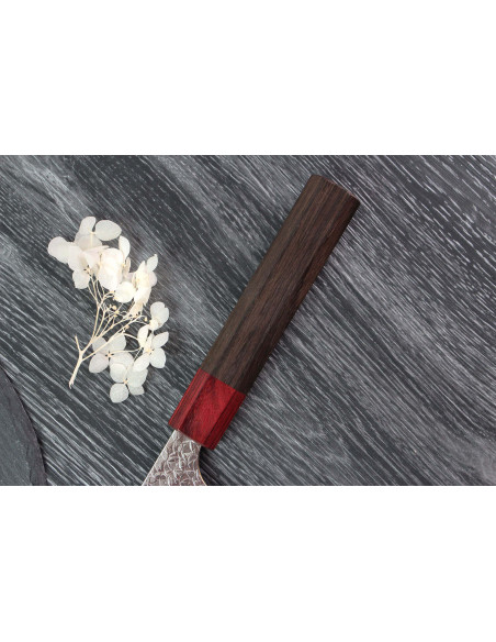 Faca de chef japonesa Yoshimi Kato SG2 Tsuchime 21cm feita à mão