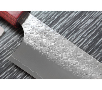 Faca de chef japonesa Yoshimi Kato SG2 Tsuchime 21cm feita à mão 2