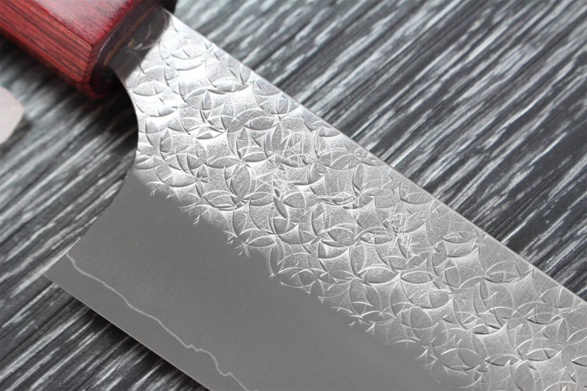 Faca de chef japonesa Yoshimi Kato SG2 Tsuchime 21cm feita à mão