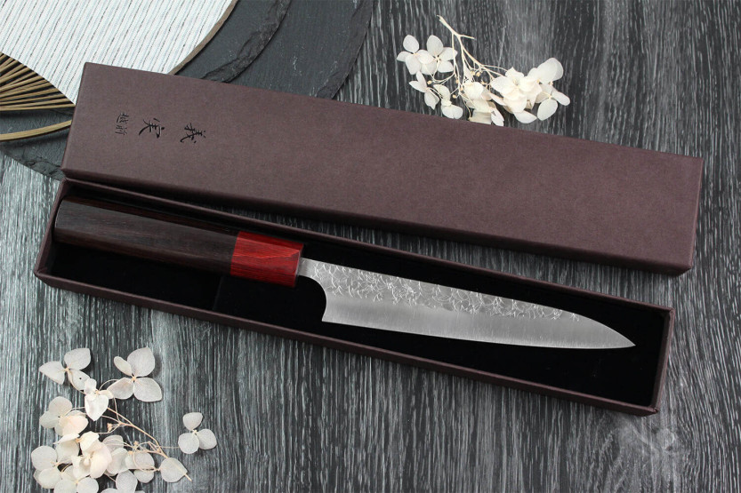 Yoshimi Kato SG2 Tsuchime 14cm käsintehty japanilainen yleispuukko