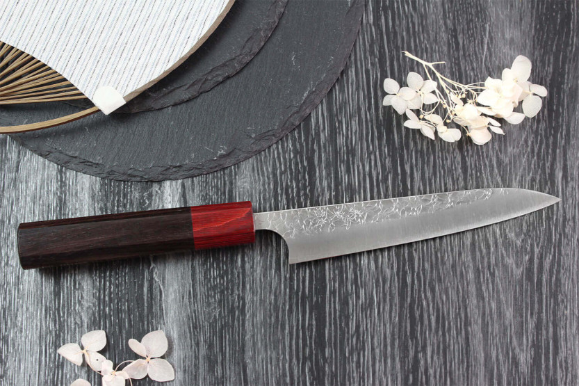 Yoshimi Kato SG2 Tsuchime 14cm käsintehty japanilainen yleispuukko