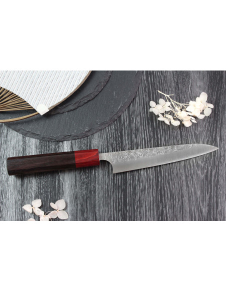 Faca universal japonesa artesanal Yoshimi Kato SG2 Tsuchime 14cm