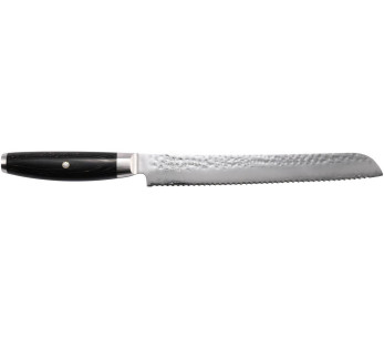 Yaxell Ketu Faca Faca de pão japonesa com 23 cm de lâmina e cabo em madeira de Pakkawood