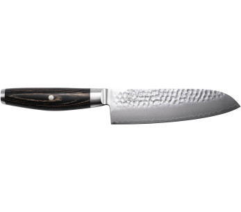 Faca japonesa faca santoku Yaxell Ketu Lâmina de 16,5 cm Cabo em madeira de Pakkawood