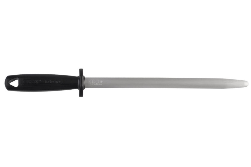 Fischer slakterkniv 30 cm rund bite finkornet svart skaft