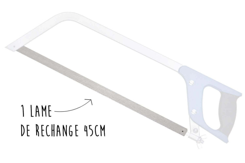 Carbon blade for saw PP handle blue 45cm