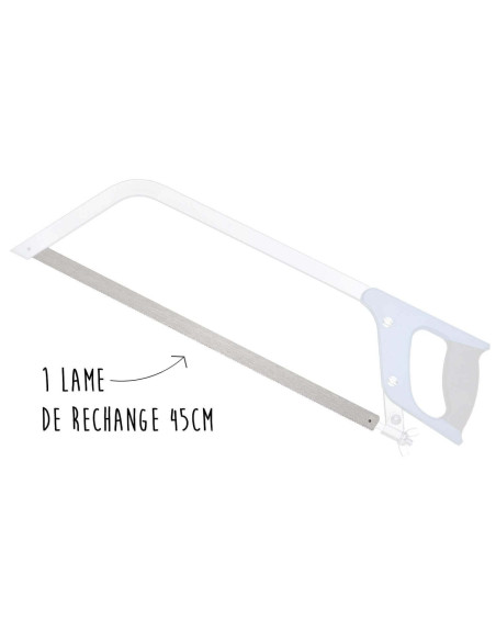 Carbon blade for saw PP handle blue 45cm