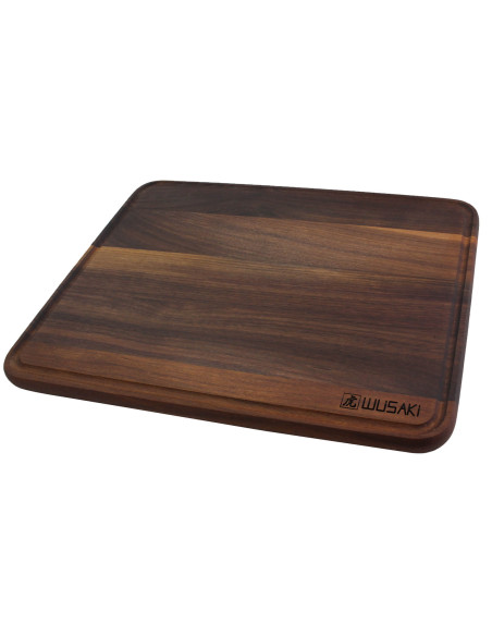 Tagliere in legno di noce Wusaki con grondaia - 40 x 30 x 1,9 cm