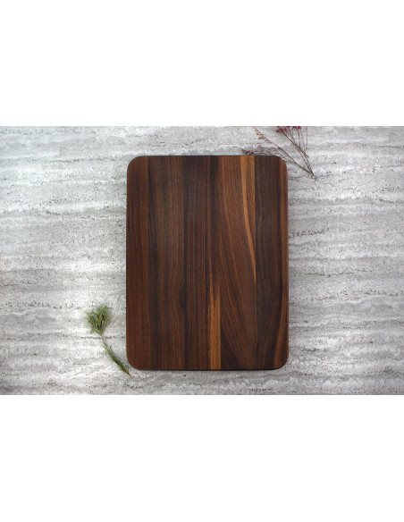 Tagliere in legno di noce Wusaki con grondaia - 40 x 30 x 1,9 cm