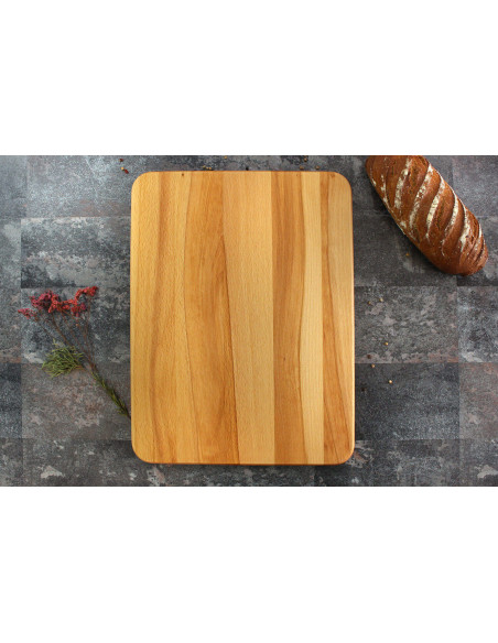 Wusaki leikkuulauta FSC-sertifioidusta pyökistä, jossa on kouru - 40 x 30 x 1,9 cm