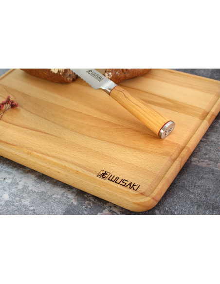 Wusaki skärbräda i FSC-certifierad bokträ med ränna - 40 x 30 x 1,9 cm