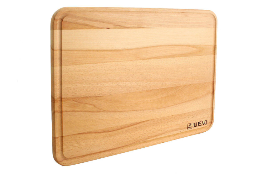 Tagliere Wusaki in legno di faggio certificato FSC con grondaia - 40 x 30 x 1,9 cm