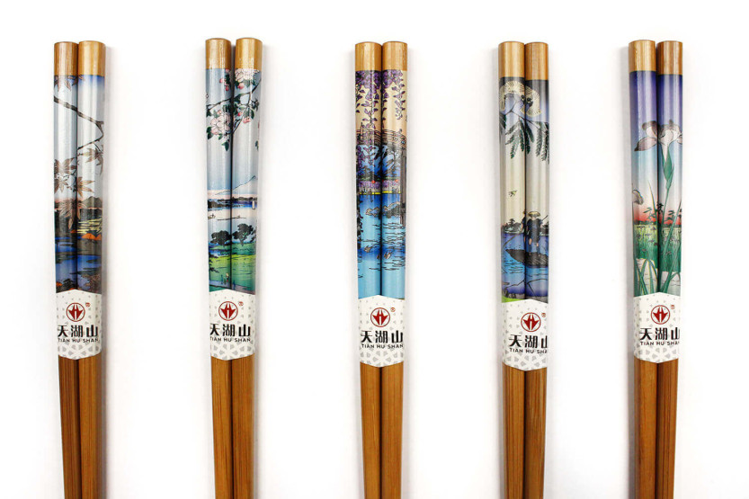 Juego de 5 pares de palillos de bambú Kutoyama - Modelo 2