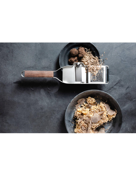 Microplane Master 2-in-1 Trüffelreibe Walnussholzgriff