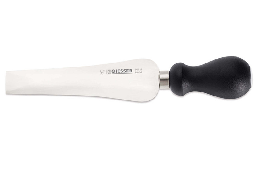 Giesser parmezaanmes 16cm vierkant lemmet zwart afgerond handvat
