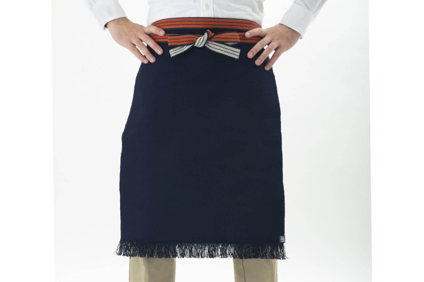 Anything Maekake Japanese kitchen apron navy blue