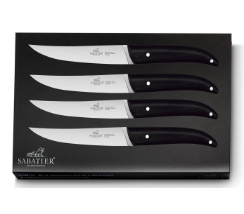Sett med 4 Sabatier International L'Occitan biffkniver, blad i rustfritt stål