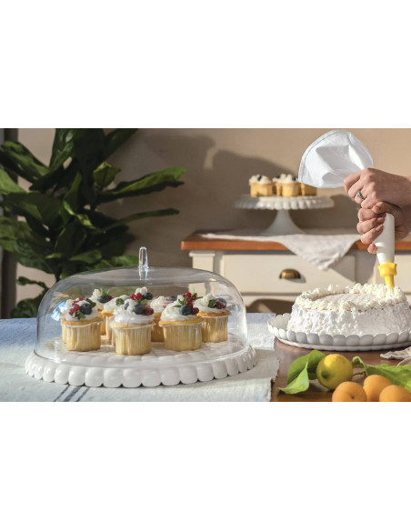 Guzzini Tiffany transparent acrylic cake dish Ø36cm with bell