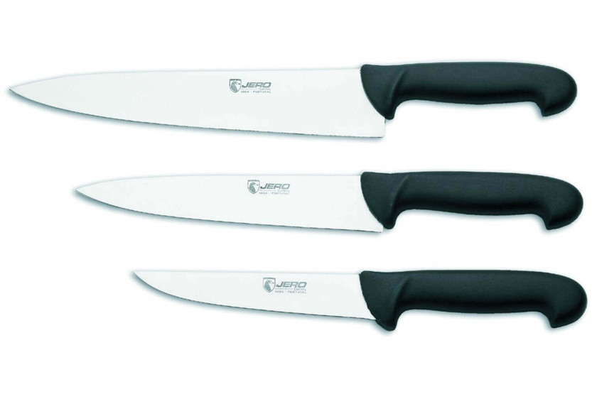 Jero Ecoline lathe knife with black overmoulded handle 20cm