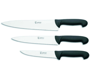Jero Ecoline svarvkniv med svart övergjutet handtag 15cm 2