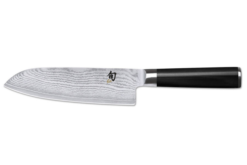 Faca Santoku para esquerdinos Shun Damascus com 18 cm de lâmina
