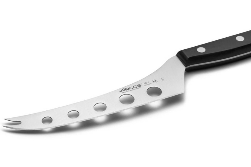 Arcos Universal cheese knife 14.5cm openwork blade riveted POM handle