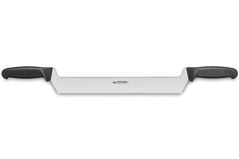 Fischer professional cheese knife 33cm thin blade 2 black handles