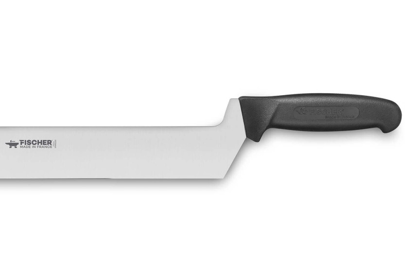 Fischer professioneel kaasmes 33cm dun lemmet 2 zwarte handgrepen