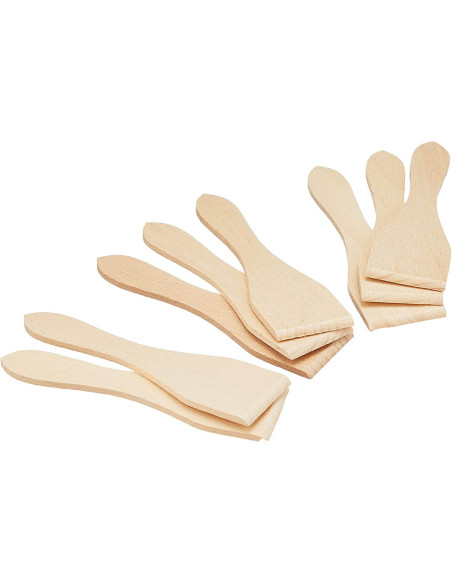 Conjunto de 8 espátulas para raclette em faia de 13 cm