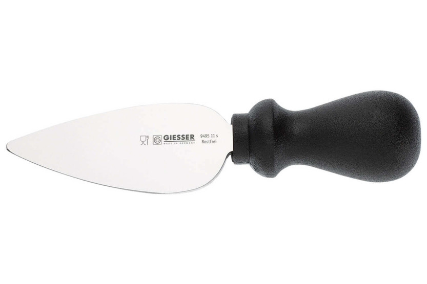 Cuchillo parmesano Giesser 11cm hoja mango redondo negro