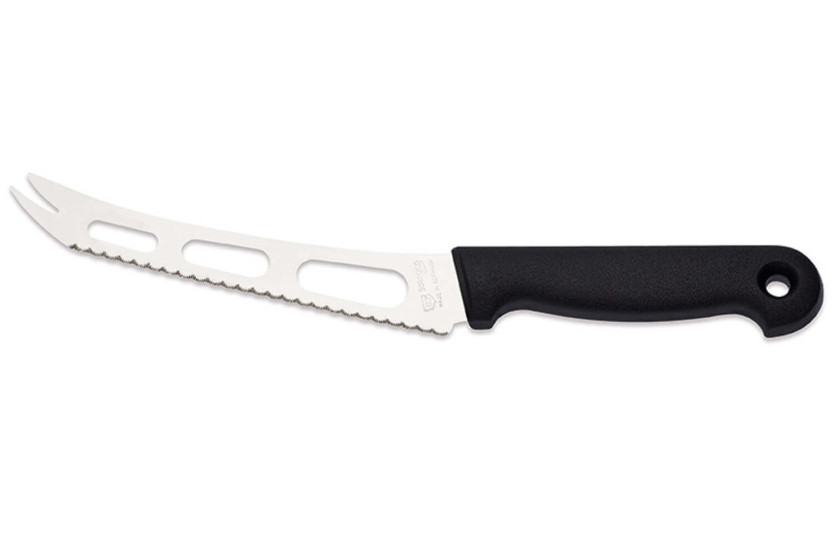 cuchillo para queso Giesser pro 15cm hoja dentada y perforada con 2 dientes