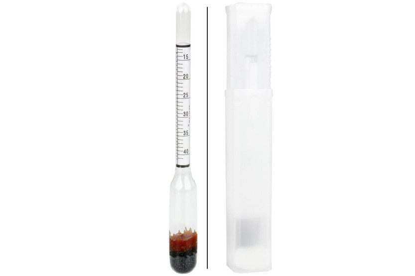 Graduerad sirapsskala av glas / Hydrometer - 2 måttenheter