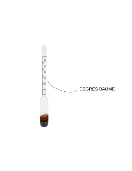 Graduated glass syrup scale / Hydrometer - 2 measuring units